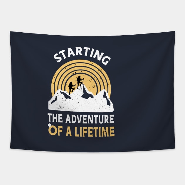 Starting the Adventure of a Lifetime Tapestry by Sticus Design