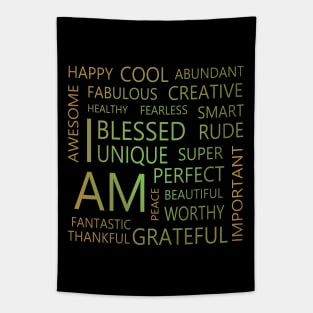 High visibiity affirmations, I am affirmations Tapestry