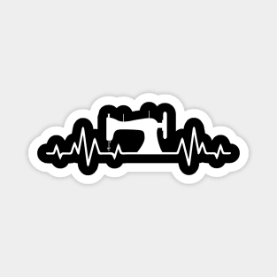 Sewing heartbeat design, sewing machine ekg line Magnet