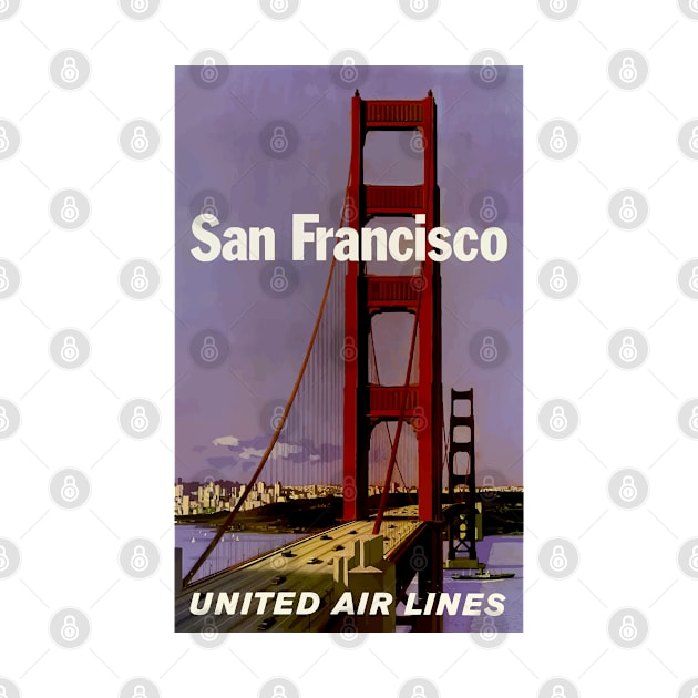 San Francisco - United Air Lines - Vintage Travel by Culturio