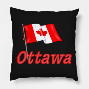 Canada Waving Flag - Ottawa Pillow