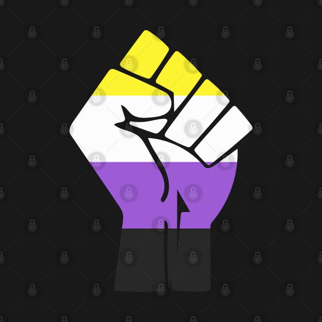 Black Lives Matter Fist LGBT Non-Binary Flag by aaallsmiles