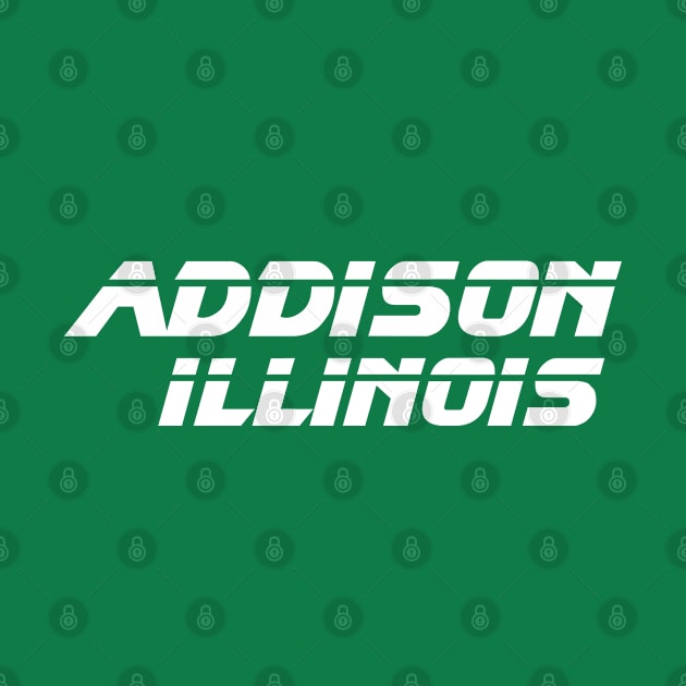 Addison Illinois Retro by CityTeeDesigns