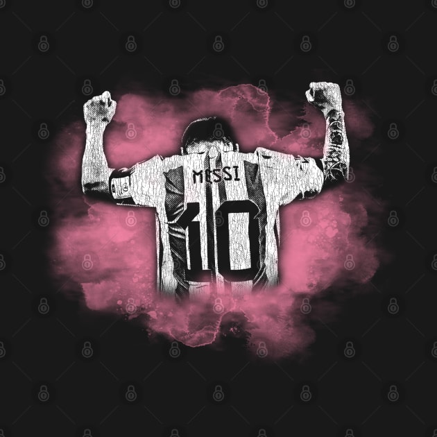 messi watercolor pink by Punk Fashion