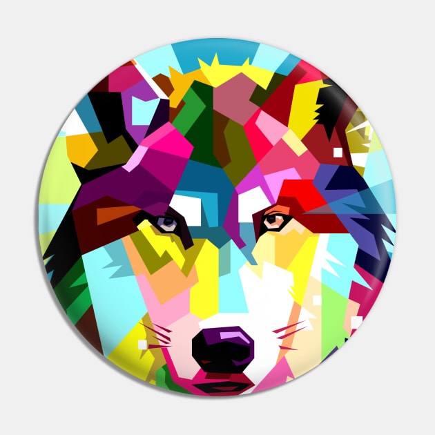 Wolf Wpap Pop Art Pin by AhmadNusyirwan