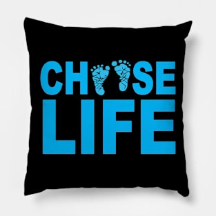 Choose Life Boy Blue Pillow