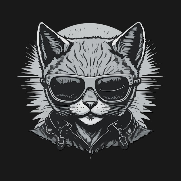 Tough Cat BnW by OSB Arts Studio