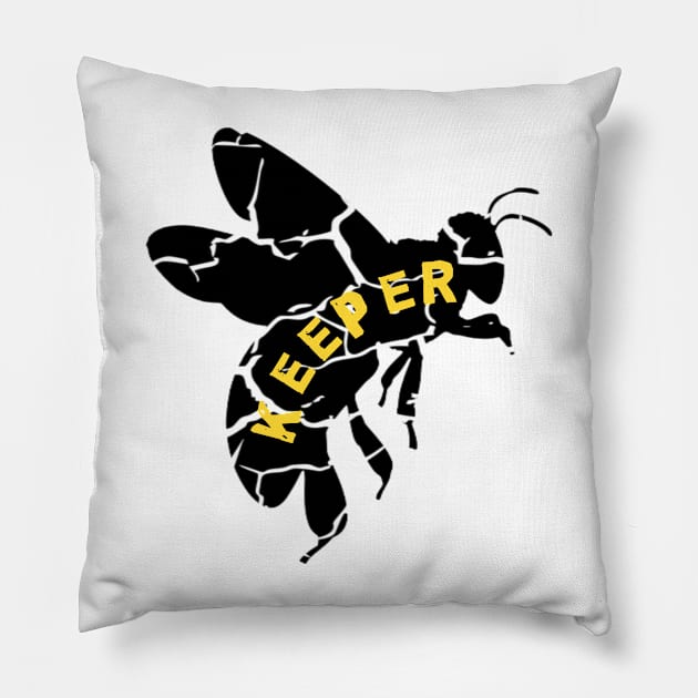 Honey Bee Keeper Beekeeper Funny Beekeeping Honeybee Gifts Pillow by gillys