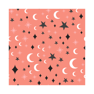 Halloween Stars and Moons - Orange T-Shirt