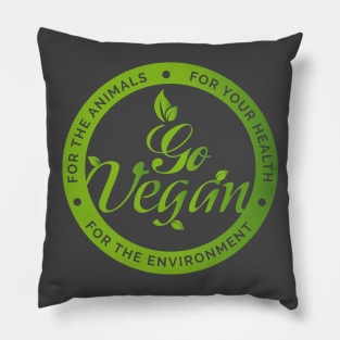 Go Vegan Vegetarian Veganism Pillow