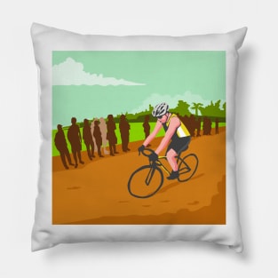 Cyclist Racing WPA Pillow