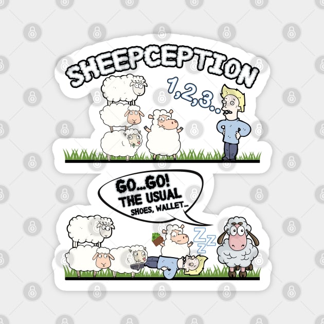 Sheepception Magnet by RailoImage