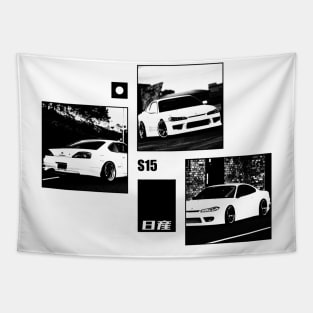 NISSAN SILVIA S15 Black 'N White Archive Tapestry