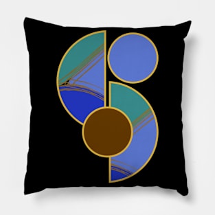 Bright vibrant modern earth tones colors unique original contemporary art 399 Abstract Pillow