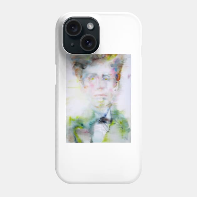 ARTHUR RIMBAUD watercolor portrait .2 Phone Case by lautir