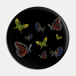 Neon Butterflies Pin