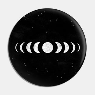 Moon Phase • Black & White Pin