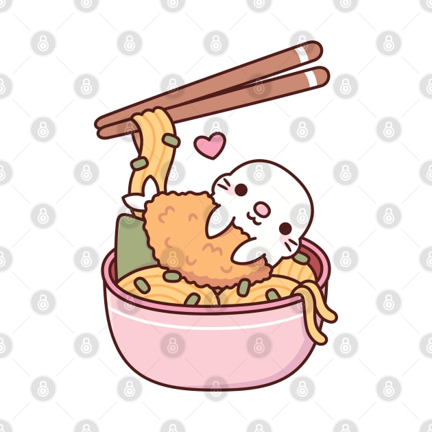 Cute Tempura Seal Soba Noodles Funny by rustydoodle