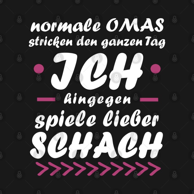 Schach Oma Muttertag Geschenk Denksport by FindYourFavouriteDesign