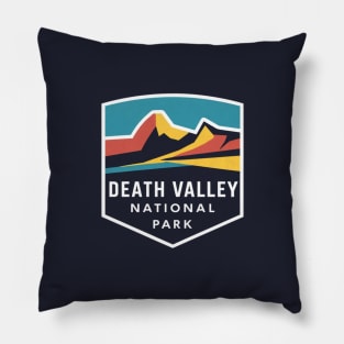 Death Valley National Park Minimalist Emblem Pillow