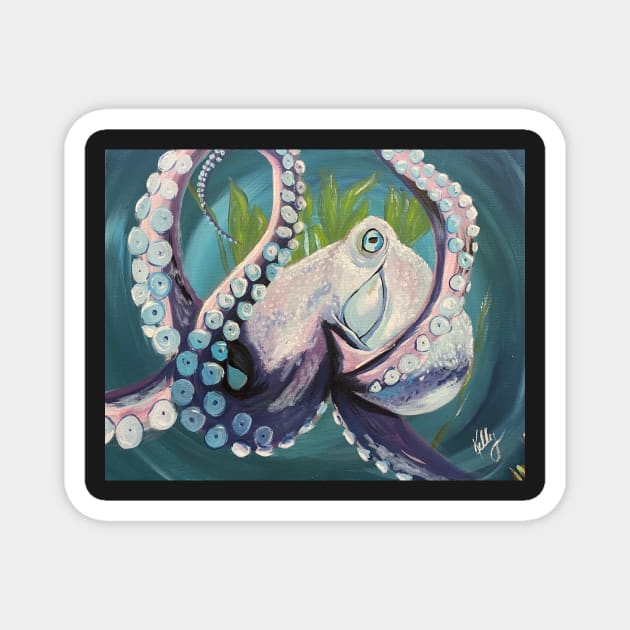 Octopus Magnet by Artbykellybain