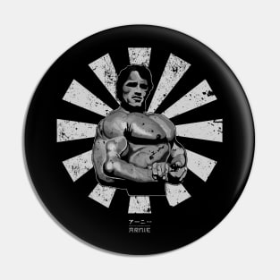 Arnie Retro Japanese Schwarzenegger Pin