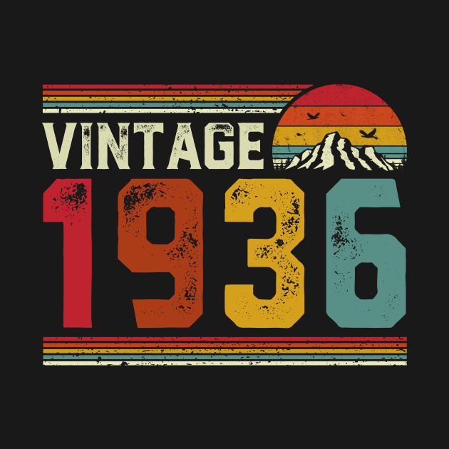 Vintage 1936 Birthday Gift Retro Style by Foatui