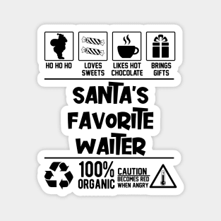 Santa's Favorite Waiter Santa Claus Magnet