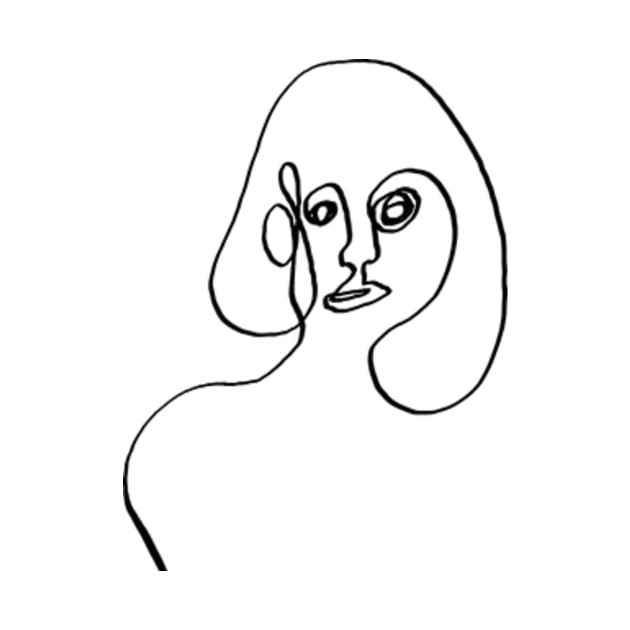 Women abstract one line art by Doodle Intent