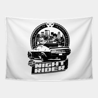 NIGHT RIDER (black) Tapestry