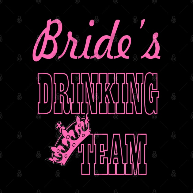 1980s cute pink bride's drinking team bachelorette party by Tina