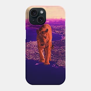 Orange Tiger walk Phone Case