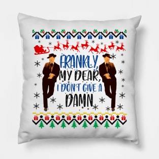 Gone With The Wind Ugly Christmas Sweater. Frankly My Dear I Don't Give a Damn. Pillow