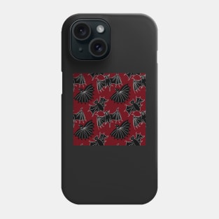 Red Goth Medieval Art Bats Phone Case