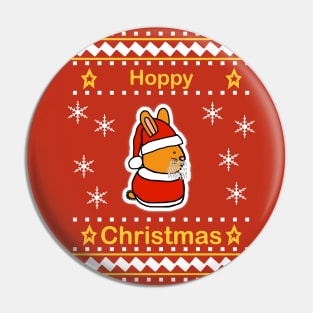 Hoppy Bunny Rabbit Christmas Sweater Pin