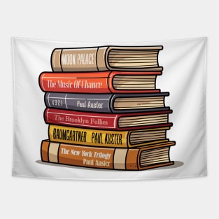 Paul Auster Book Stack - Book Lovers Gift Tapestry