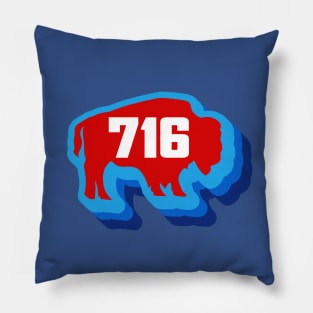 Buffalo 716 Buffalo New York WNY Retro Vintage Buffalo NY Pillow