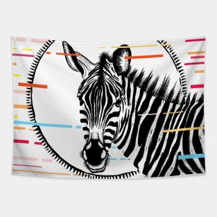 Zebra Black and White Tapestry