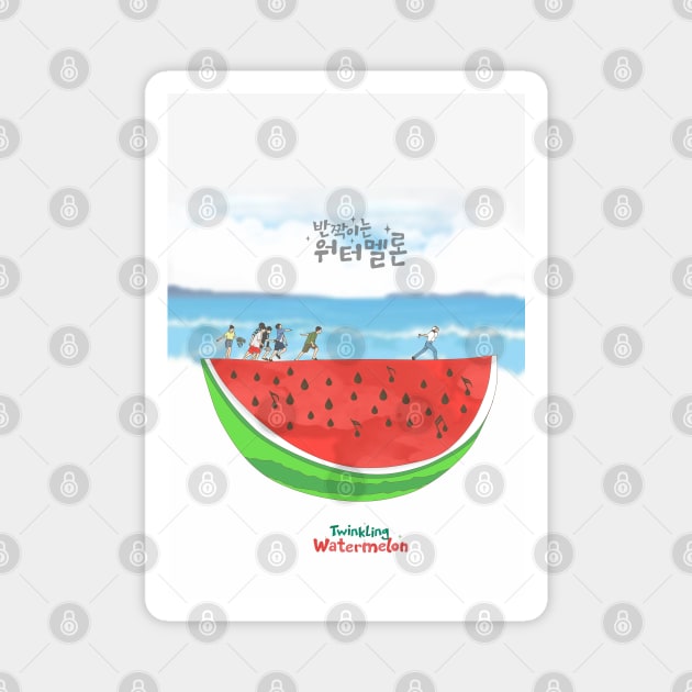 Twinkling Watermelon Kdrama Art Magnet by ArtByAzizah