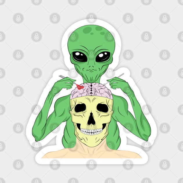 UFO Human Abduction Magnet by MariRiUA