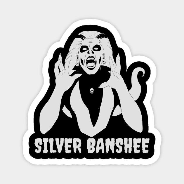 Silver Banshee Magnet by Notorious Steampunk