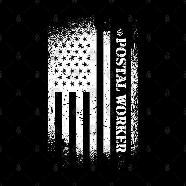 Postal Worker American Flag by Tesign2020