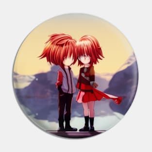 Valentine Manga Cuple Cute Pin