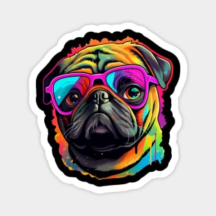 Neon Urban Pug Magnet