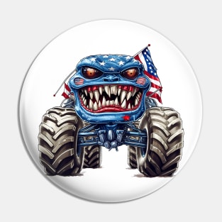 4th of July Monster Truck #6 Pin