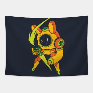 Bunny Bot - Neon Citrus Tapestry