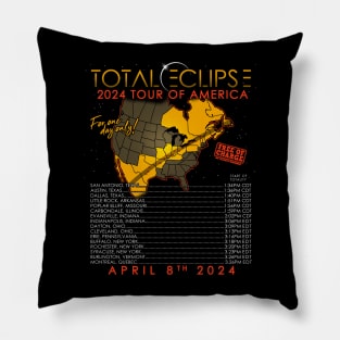 Total Solar Eclipse April 8th 2024 Tour of America - On Back Pillow