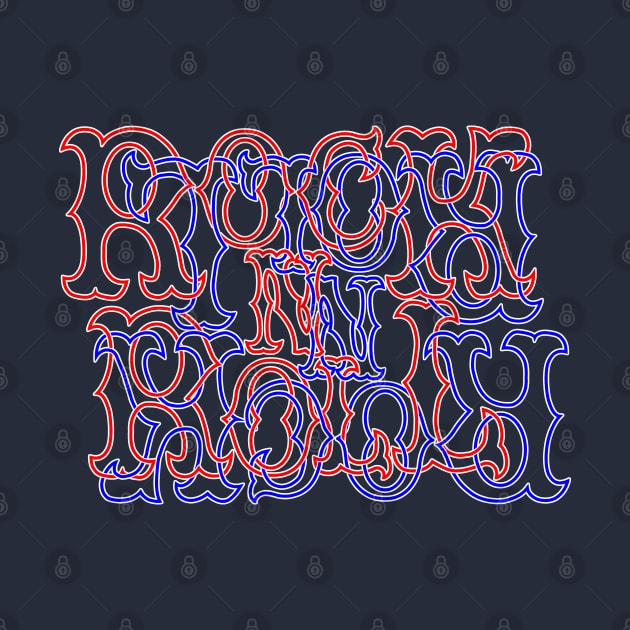 Red and Blue RocK n RolL Anagram by gkillerb