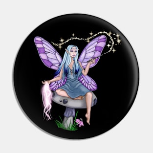 Magical Mushroom Fairy Pin