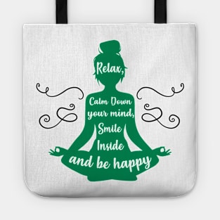 Relax, Calm Down, Be Happy Yoga Lover Gift Tote